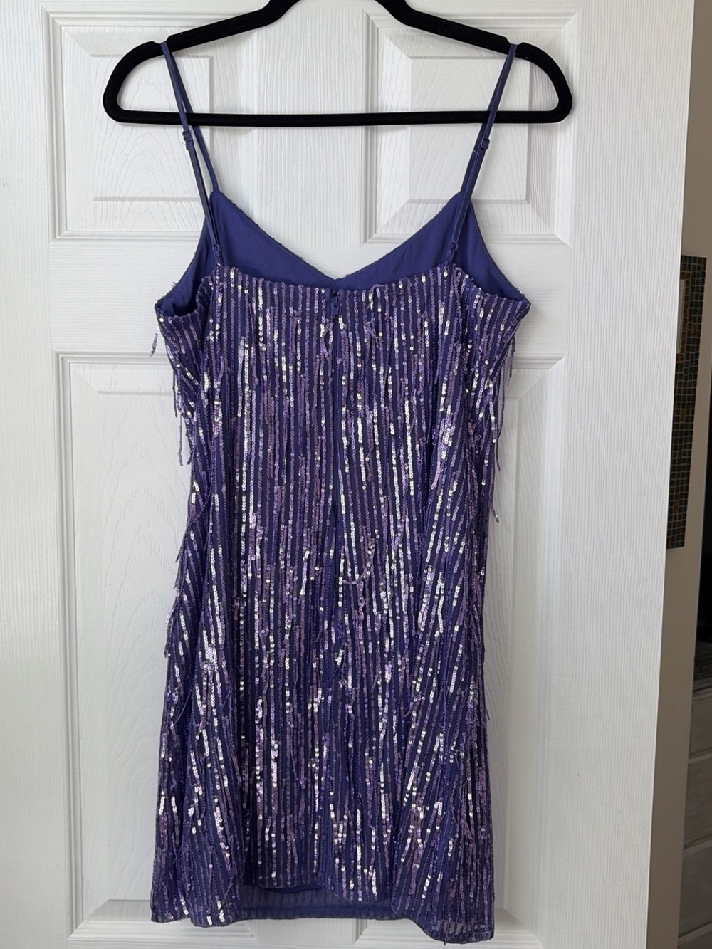 mi ami Purple Sequin Fringe Slip - Picture 2 of 3
